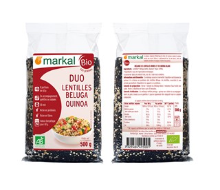 Markal Lentilles béluga - quinoa blanche bio 500g - 1367